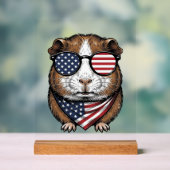 Patriottische Cavia Vintage Gravure Acryl Bord (Neutraal)
