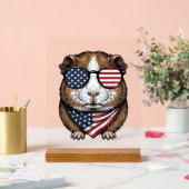 Patriottische Cavia Vintage Gravure Acryl Bord (Huwelijk)