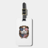 Patriottische Cavia Vintage Gravure Bagagelabel (Voorkant verticaal)