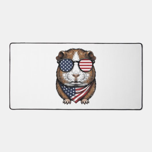 Patriottische Cavia Vintage Gravure Bureaumat (Voorkant)
