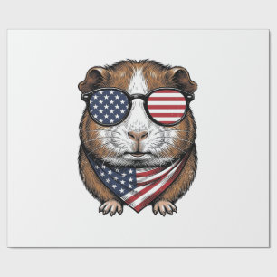 Patriottische Cavia Vintage Gravure Cadeaupapier
