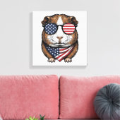 Patriottische Cavia Vintage Gravure Canvas Afdruk (Insitu (Woonkamer))