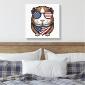 Patriottische Cavia Vintage Gravure Canvas Afdruk (Insitu (Slaapkamer))
