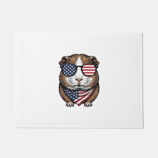 Patriottische cavia vintage gravure deurmat (Voorkant)