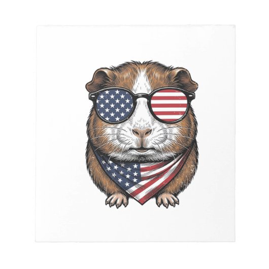 Patriottische Cavia Vintage Gravure Notitieblok (Voorkant)