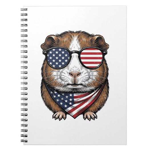 Patriottische Cavia Vintage Gravure Notitieboek (Voorkant)
