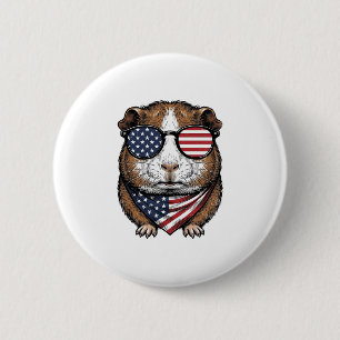 Patriottische Cavia Vintage Gravure Ronde Button 5,7 Cm