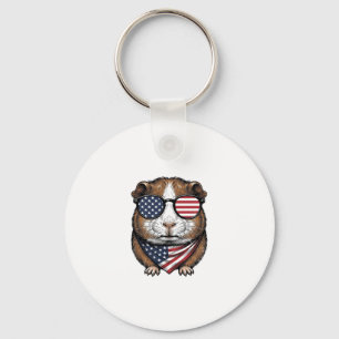 Patriottische Cavia Vintage Gravure Sleutelhanger