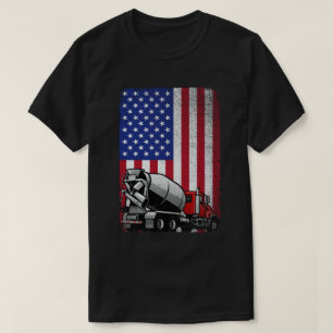 Patriottische cement Truck Driver Concrete Mixer A T-shirt
