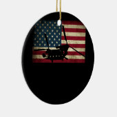 Patriottische CH-47 Chinook Helicopter American Fl Keramisch Ornament (Rechts)