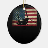 Patriottische CH-47 Chinook Helicopter American Fl Keramisch Ornament (Links)