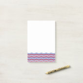 Patriottische Chevron Border Post-It Notes (Op bureau)