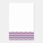 Patriottische Chevron Border Post-It Notes (Voorkant)