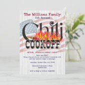 Patriottische Chili Cookoff Rustic Flag Herfst Par Kaart (Staand voorkant)
