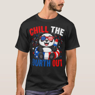 Patriottische Chillen De Vierde Uit Grappige Panda T-shirt