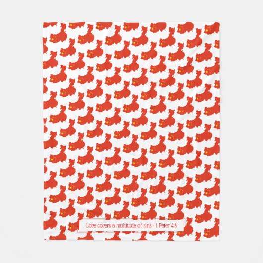 Patriottische CHINA FLAG  scripts WHITE Fleece Deken (Voorkant)