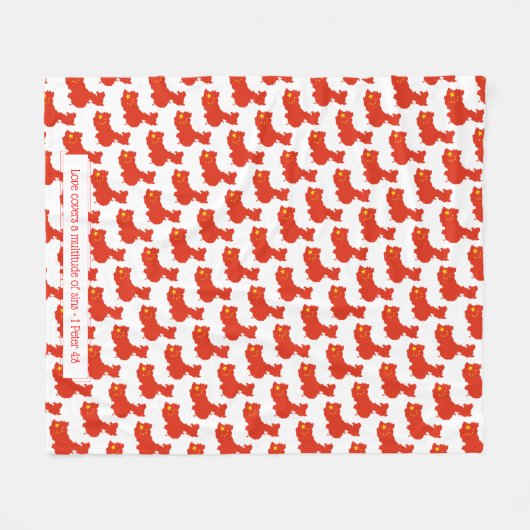Patriottische CHINA FLAG  scripts WHITE Fleece Deken (Voorkant (Horizontaal))