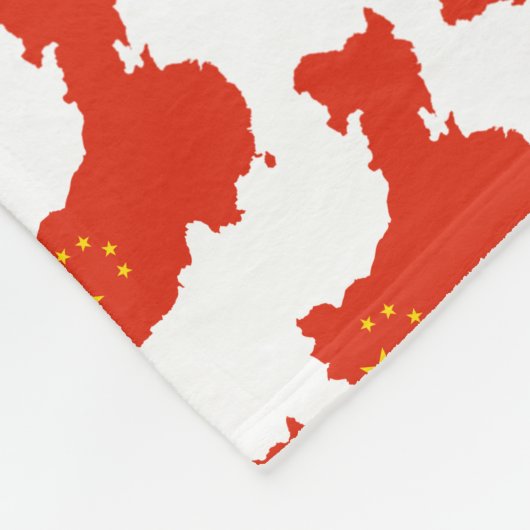 Patriottische CHINA FLAG  scripts WHITE Fleece Deken (Hoek)