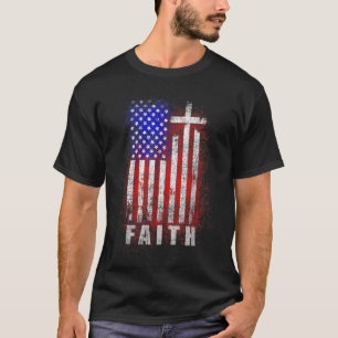 Patriottische Christelijke Faith Love Jesus Americ T-shirt
