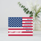 Patriottische Christelijke USA HAPPY ARBOR DAAG Briefkaart (Staand voorkant)