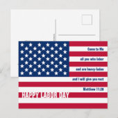 Patriottische Christelijke USA HAPPY ARBOR DAAG Briefkaart (Voorkant / Achterkant)