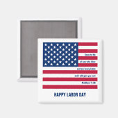 Patriottische Christelijke USA HAPPY ARBOR DAAG Magneet (Voorkant / Achterkant)