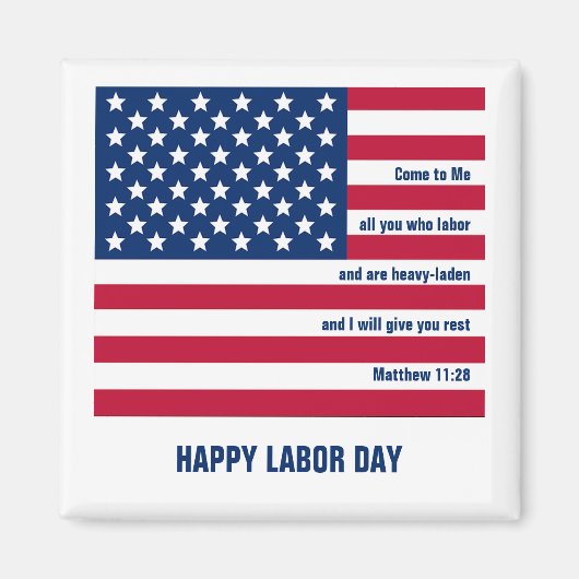 Patriottische Christelijke USA HAPPY ARBOR DAAG Magneet (Voorkant)
