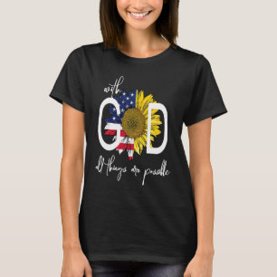 Patriottische christen VS Met God is alles mogelij T-shirt