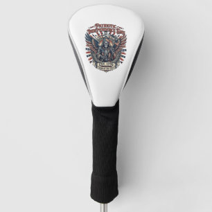 Patriottische Chrome Reaper Donkere Patriot Skelet Golfheadcover