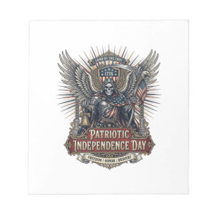 Patriottische Chrome Reaper Donkere Patriot Skelet Notitieblok