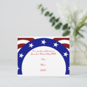 Patriottische Cirkel van Sterren Memorial Day Briefkaart (Staand voorkant)