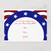 Patriottische Cirkel van Sterren Memorial Day Briefkaart (Voorkant)