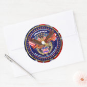 Patriottische Classic Ronde Sticker (Envelop)