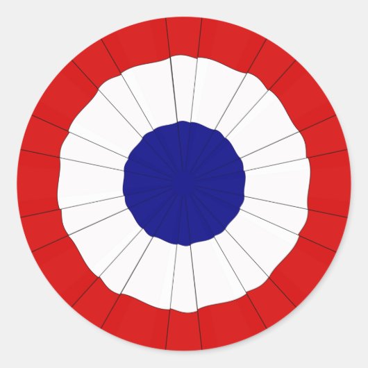 Patriottische Cockade-Sticker Ronde Sticker (Voorkant)
