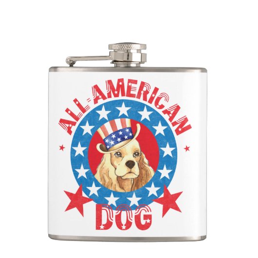 Patriottische Cocker Heupfles (Voorkant)