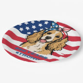 Patriottische Cocker Spaniel Papieren Bord (Gekanteld)