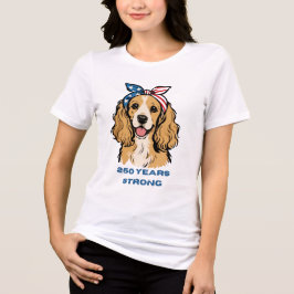 Patriottische Cocker Spaniel Tri-Blend Shirt