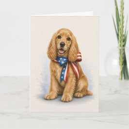 Patriottische Cocker Spaniel Wenskaart Kaart