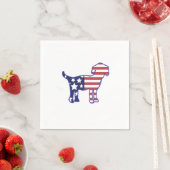 Patriottische cocktail servetten met hond (Insitu)