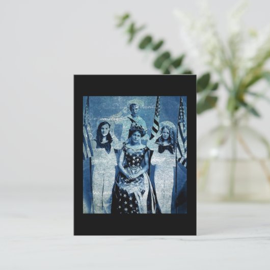 Patriottische collage briefkaart (Staand voorkant)