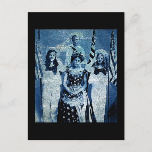 Patriottische  collage briefkaart (Voorkant)