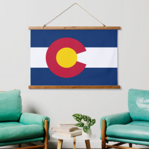 Patriottische Colorado Tapestry, Colorado Flag Hangend Wandkleed