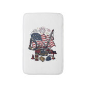 Patriottische Constructie USA Vintage Badmat (Voorkant Verticaal)