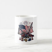 Patriottische Constructie USA Vintage Koffiemok (Center)