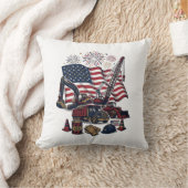 Patriottische constructie USA vintage Kussen (Deken)