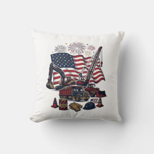 Patriottische constructie USA vintage Kussen