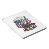 Patriottische Constructie USA Vintage Notitieblok (Schuin)