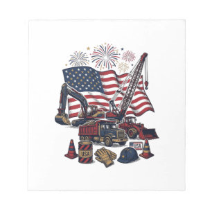 Patriottische Constructie USA Vintage Notitieblok