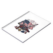 Patriottische Constructie USA Vintage Notitieboek (Linkerzijde)