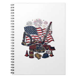 Patriottische Constructie USA Vintage Notitieboek